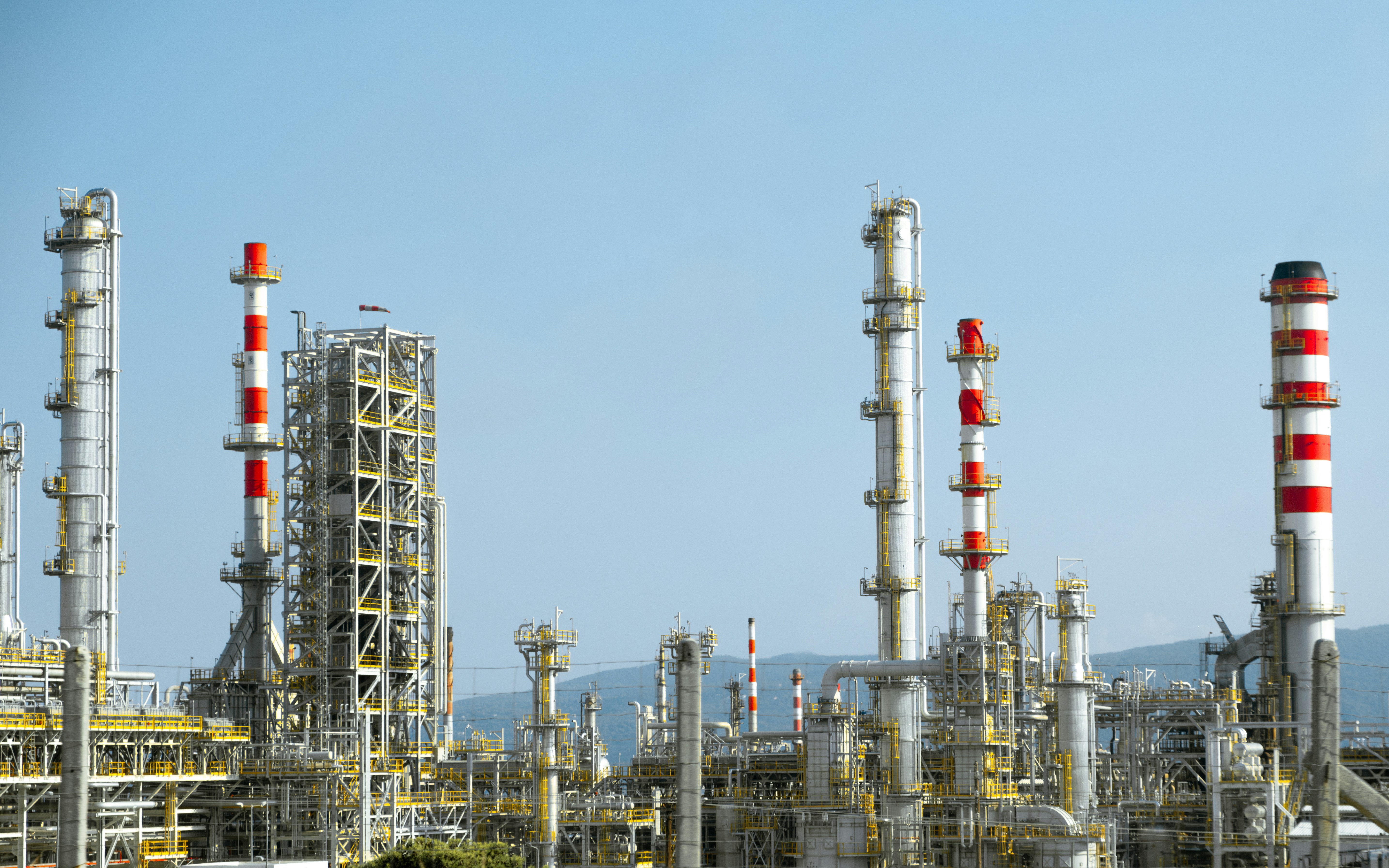 Oil refinery in Desert